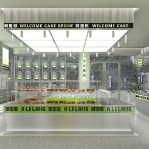 现代甜品面包店3D模型下载